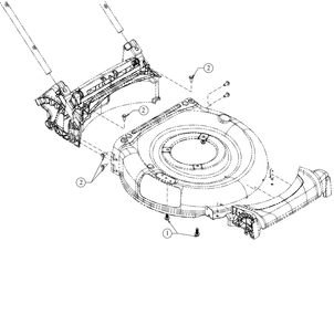General Hardware Diagram and Parts List for SC100 (11AA92J710)(2016) Cub Cadet Lawn Mower